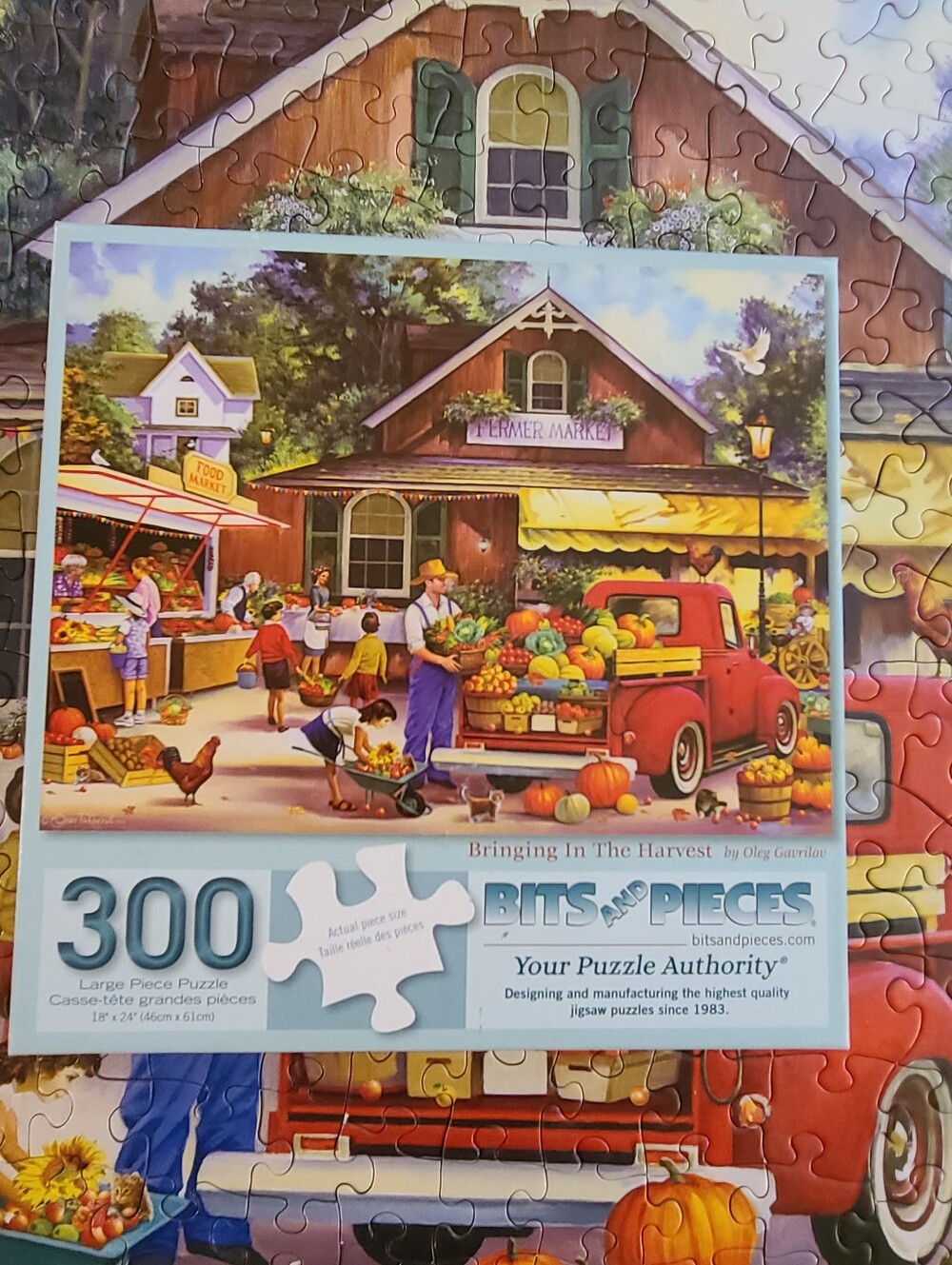 Bits and Pieces 'Bringing In The Harvest' Jigsaw Puzzle - Fall Farmers Market